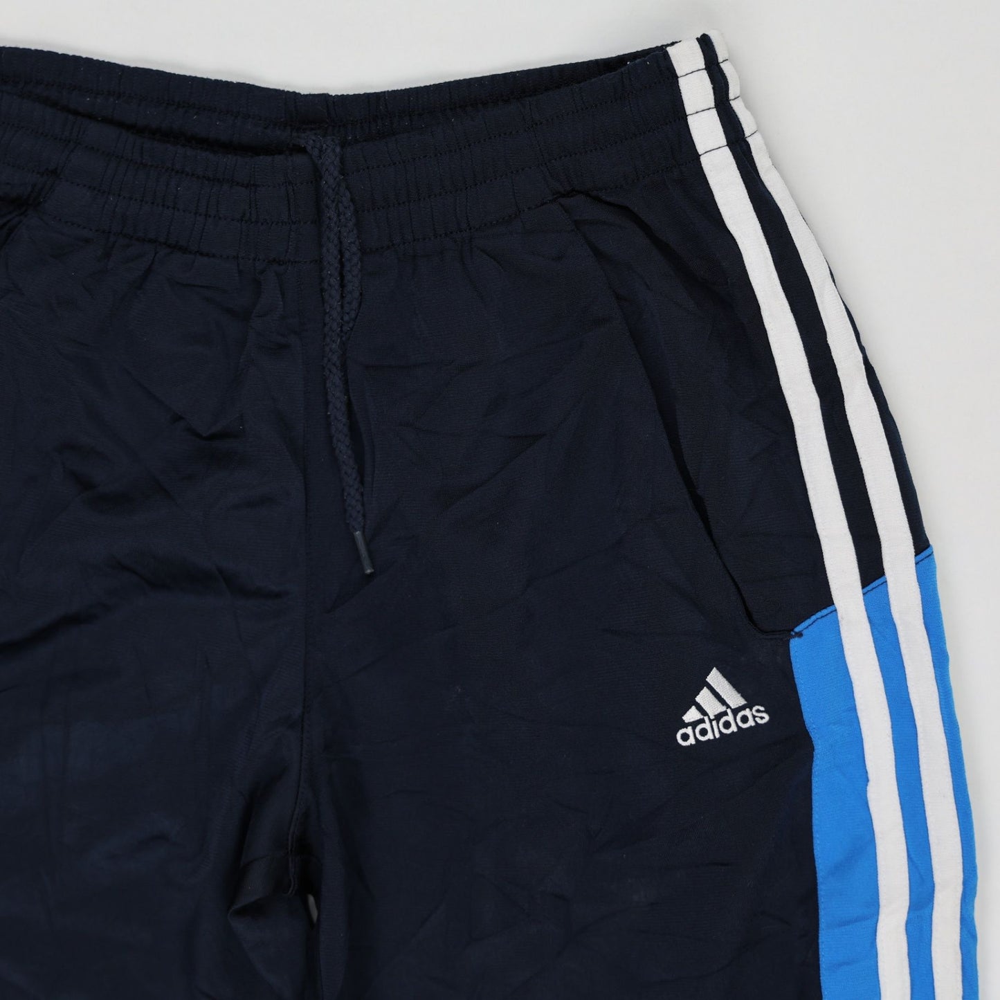 adidas Navy Blue Vintage Track Pants Large 77 cm Inseam 89 cm Waist Nylon