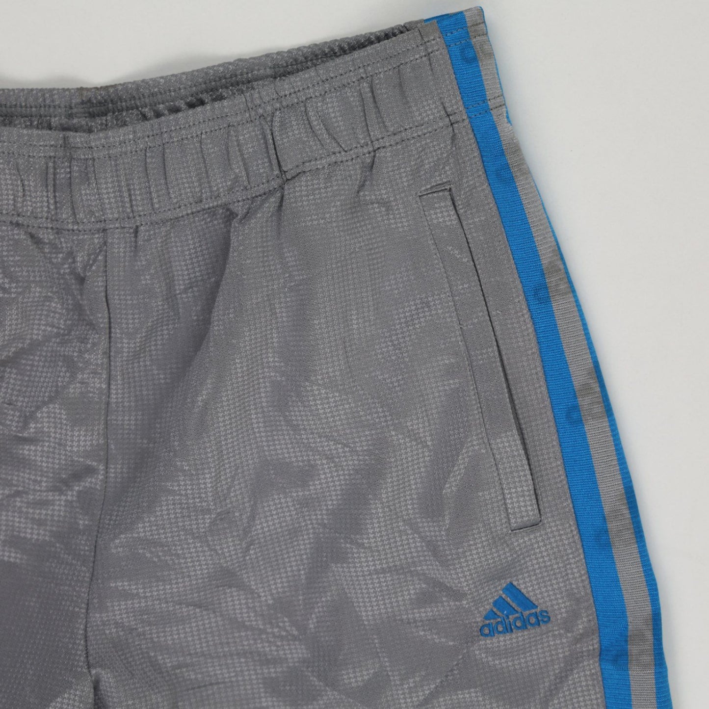 adidas Grey Track Trousers Large 41 Waist 78 Inseam Vintage Polyester