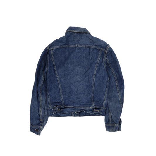 Lee Vintage Indigo Blue Denim Trucker Jacket Size M 100 Percent Cotton