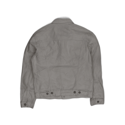Levi's White Denim Jacket Size Small 100% Cotton Collared Style