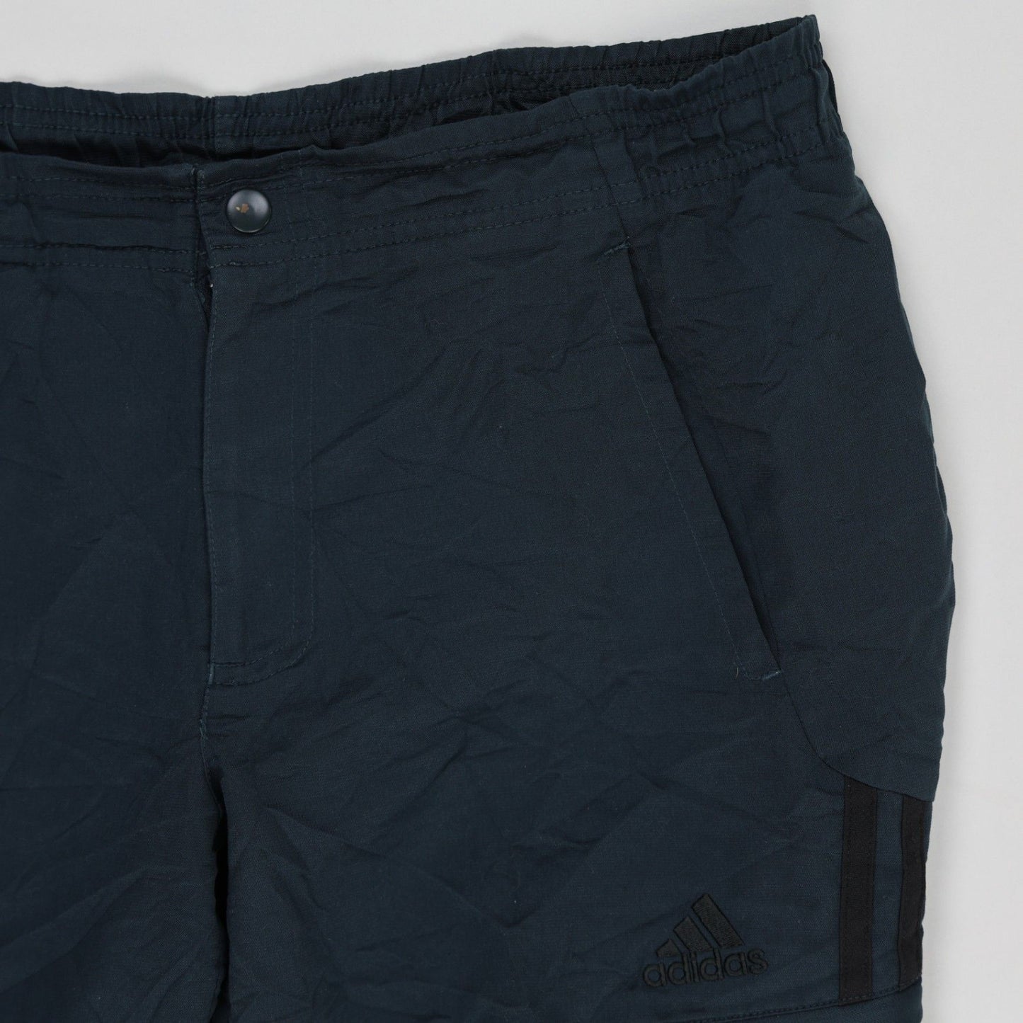 adidas Navy Blue Cargo Trousers Large Polyester Mens 81 cm Inseam 88 cm Waist
