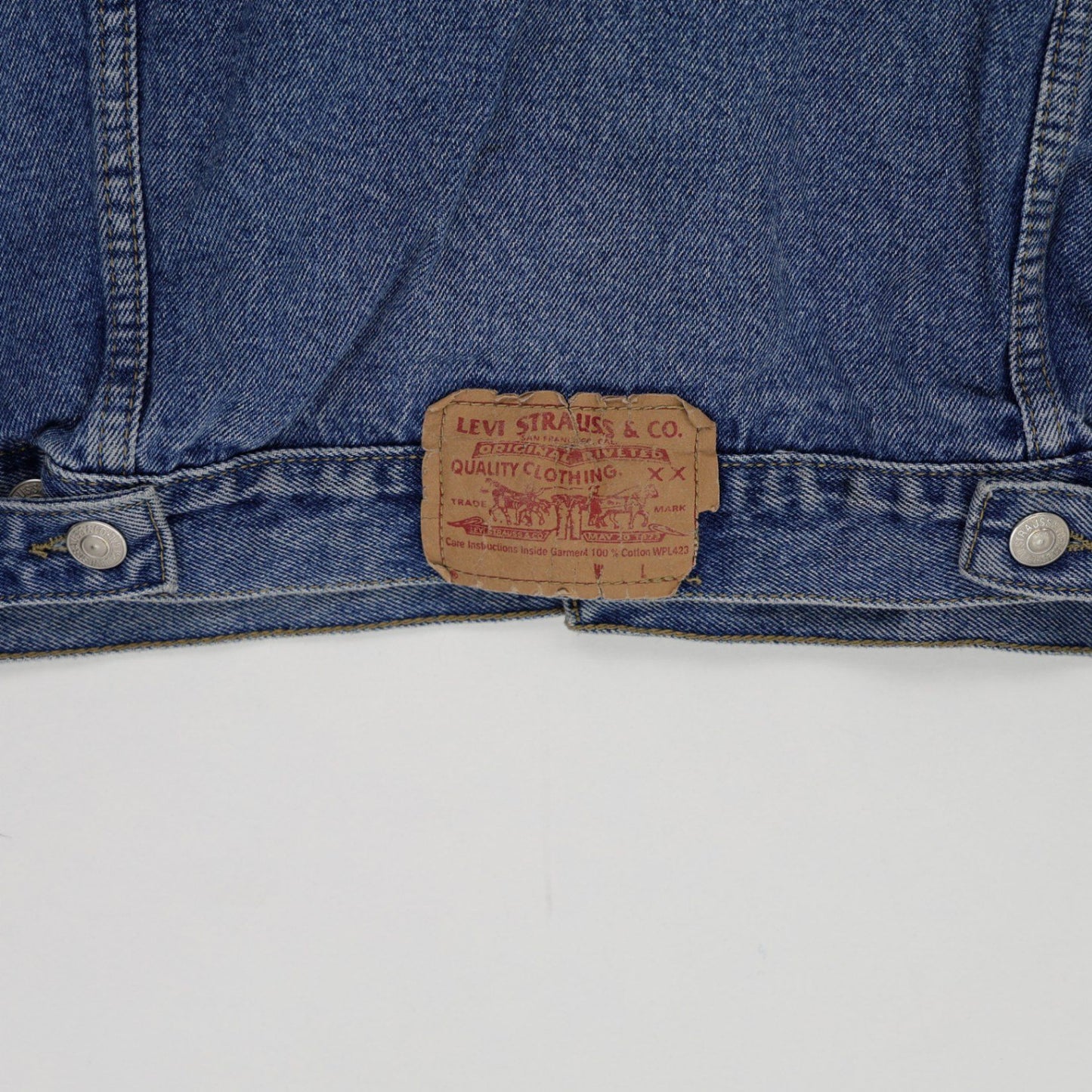 Levi's Vintage Denim Trucker Jacket Blue Large 100% Cotton Unisex