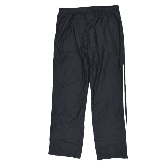 adidas Black Three Stripe Track Trousers Large 36 Waist 32 Inseam Nylon