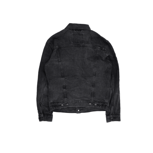 Levi's Black Denim Jacket Small Vintage Cotton Collared