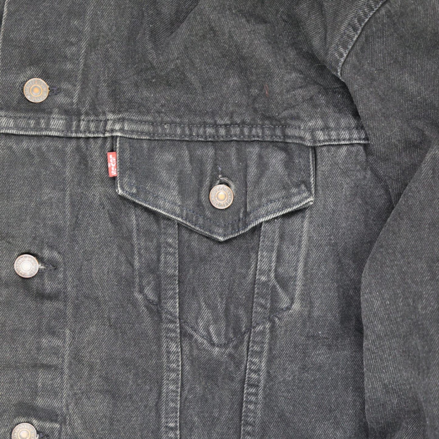 Levi's Black Denim Trucker Jacket X-Large Vintage Cotton