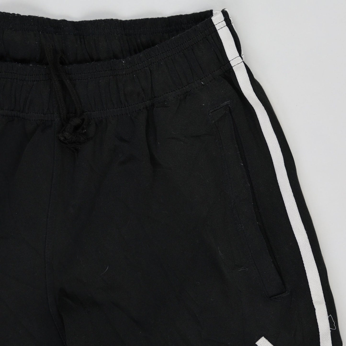 Adidas Black Three Stripes Track Pants Large Polyester Vintage