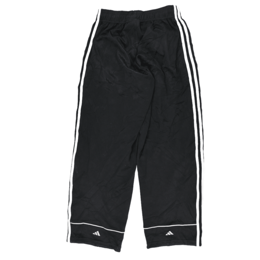Adidas Black Three Stripes Track Pants Large Polyester Vintage
