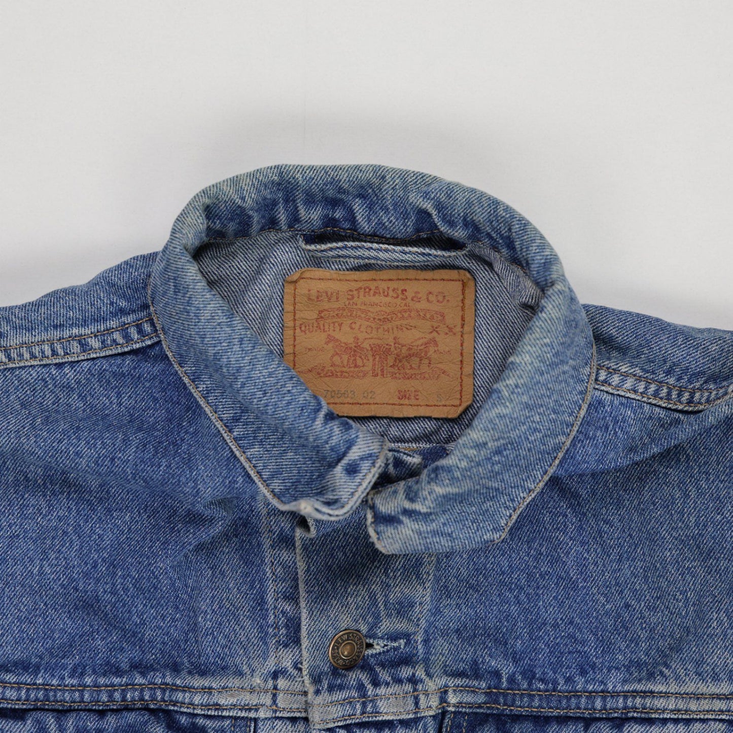 Levi's Vintage 70543 Denim Trucker Jacket Blue Large Cotton