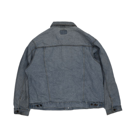 Vintage Light Blue Denim Jacket for Men Size Large Cotton