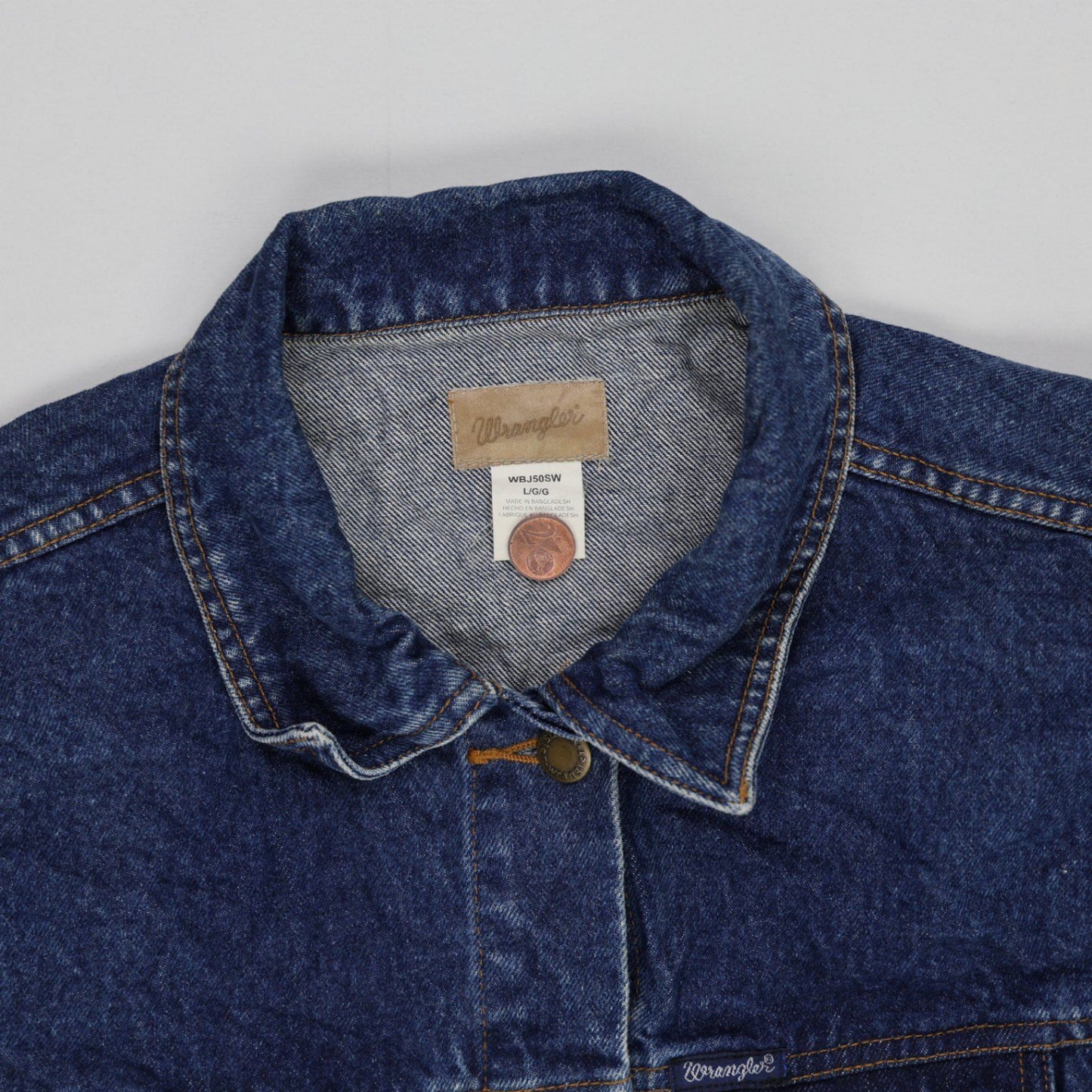 Wrangler Classic Blue Denim Jacket Large Cotton Vintage