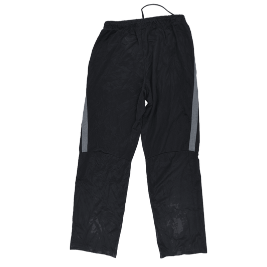 Nike Black Track Pants Men's Medium Nylon Vintage 76 cm Inseam 38 cm Waist with Grey Stripes