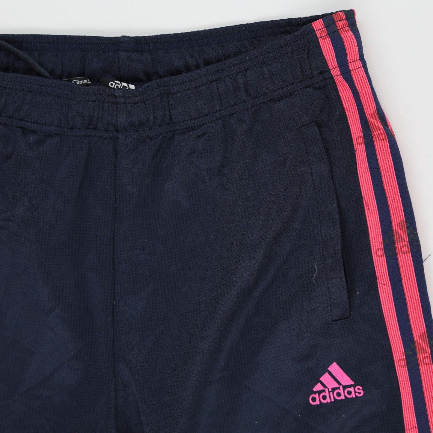 adidas Navy Blue Jogger Trousers Large 76cm Inseam 42cm Waist Polyester