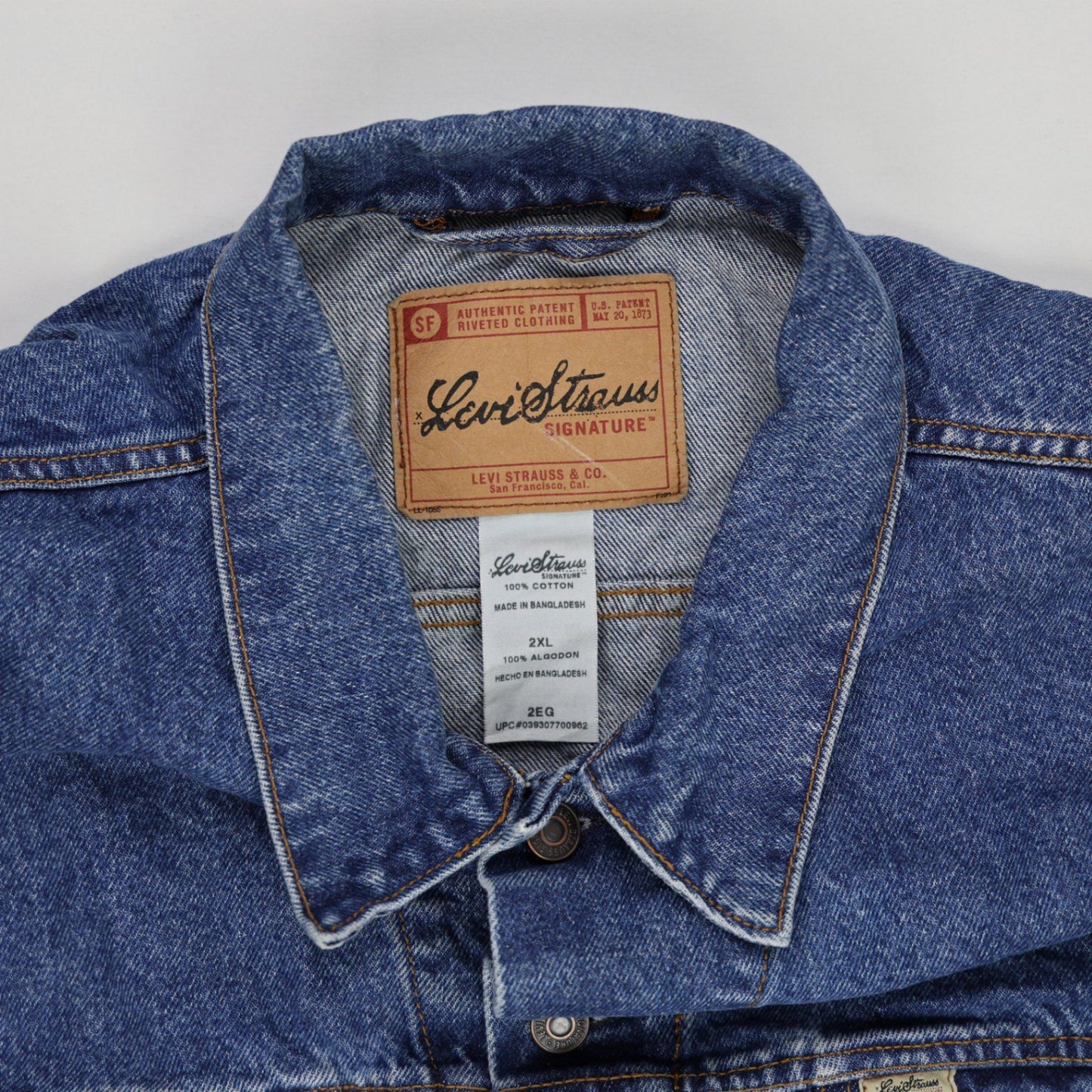 Levi Strauss Vintage Classic Denim Jacket Blue 2XL 100% Cotton