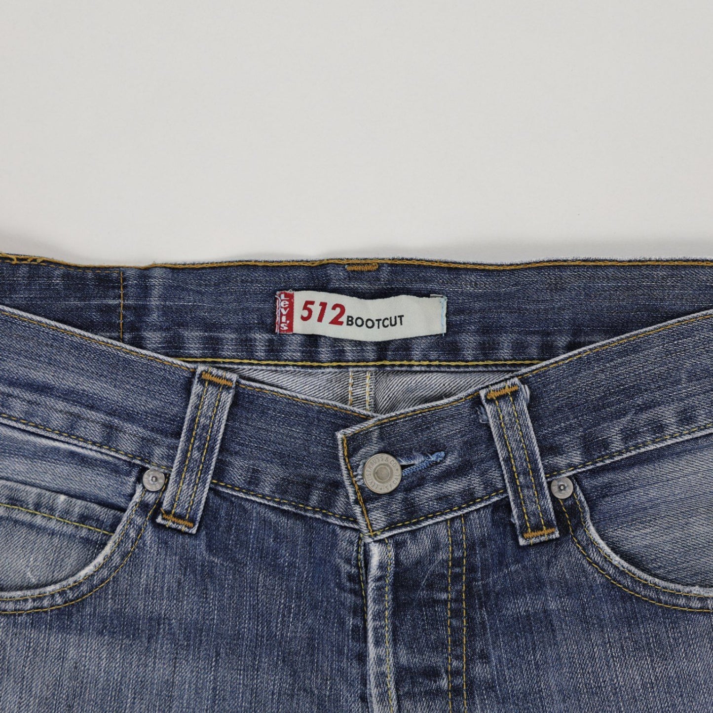 Levi's 512 Denim Shorts Blue W34 Cotton Denim Vintage