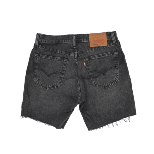 Levi's 501 93 Vintage Black Denim Cut Off Shorts W31 100 Cotton