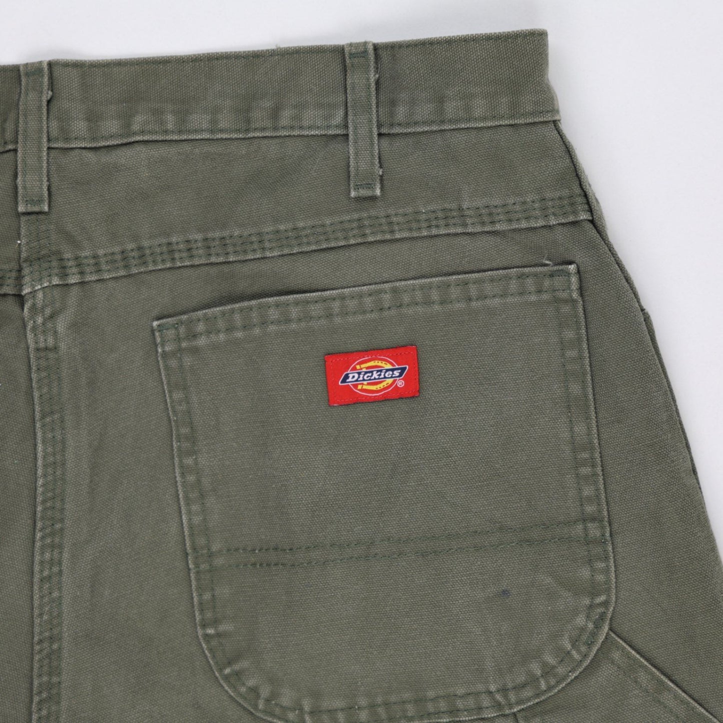 Dickies Olive Green Utility Shorts W32 Cotton Vintage Style 8 Inseam