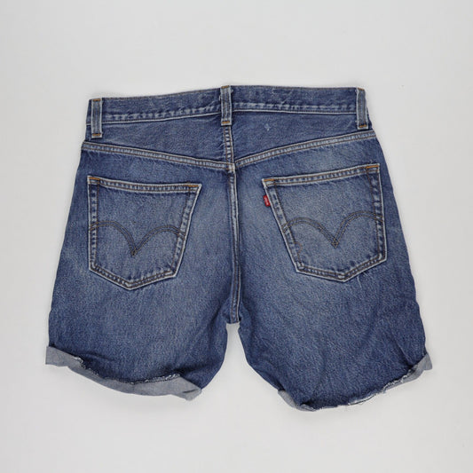 Levi's 505 Regular Fit Denim Shorts Blue W34 Cotton Vintage