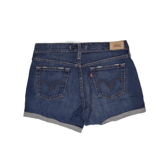 Levi's Women's Vintage Blue Rolled Cuff Shorts Size 10 9 Inch Inseam Cotton