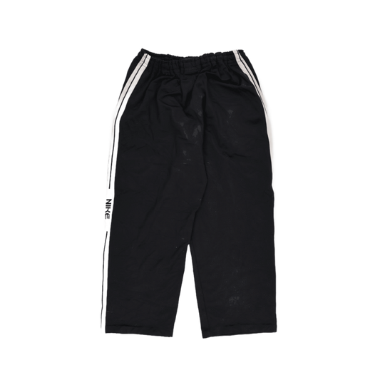 Nike Black Track Pants Medium Polyester Vintage Men's Trousers 74 cm Inseam 41 cm Waist Very Good Condition