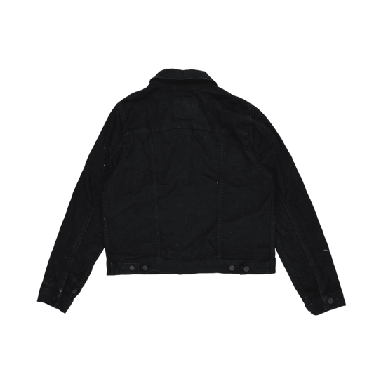 Levi's Black Denim Trucker Jacket Large Cotton Size L