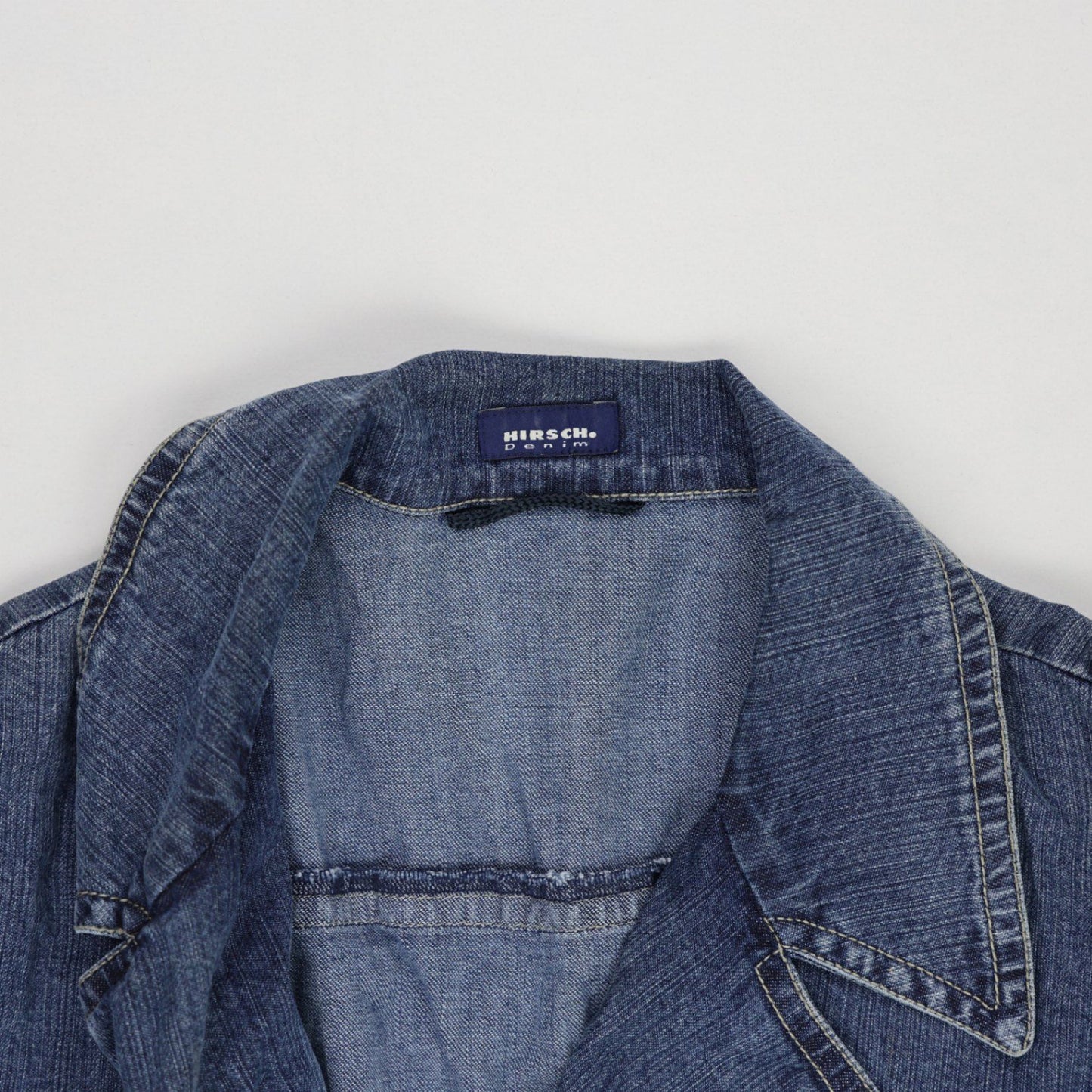 Hirsch Denim Vintage Blue Denim Jacket Women's Medium Cotton Denim Collared