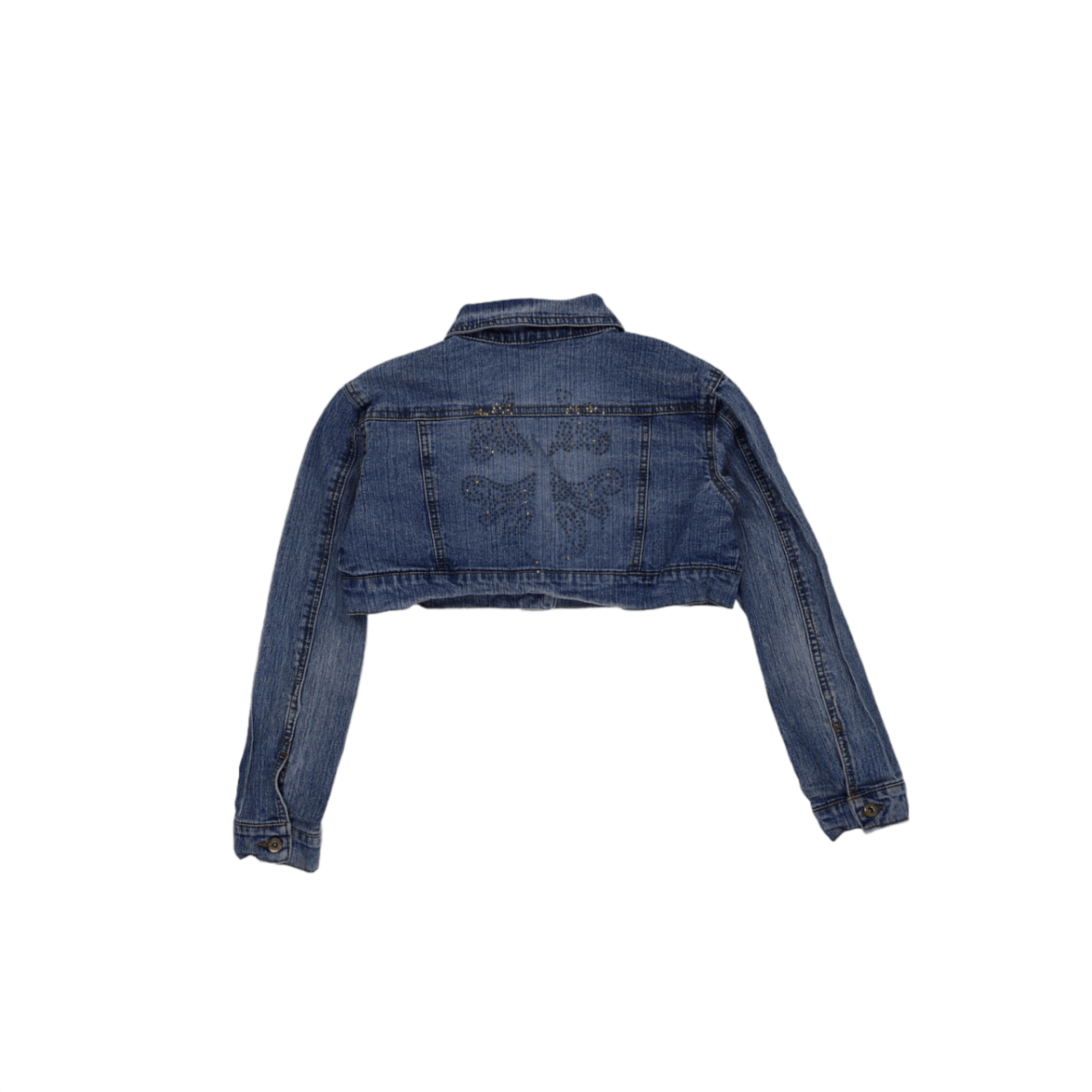 Miss Sixty Embellished Cropped Denim Jacket Blue Size S