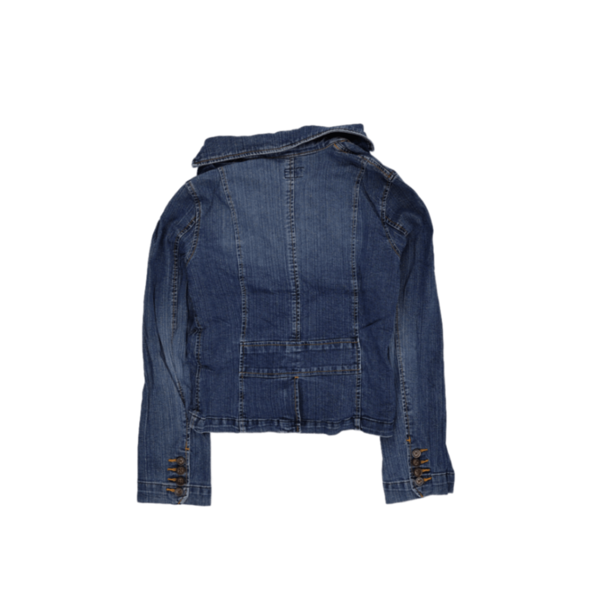 H&M Blue Denim Jacket Women's Size 10 Cotton Denim Collared