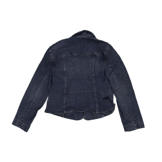 Sonoma Womens Vintage Denim Blazer Jacket Blue Size L 98 Cotton 2 Spandex Collared