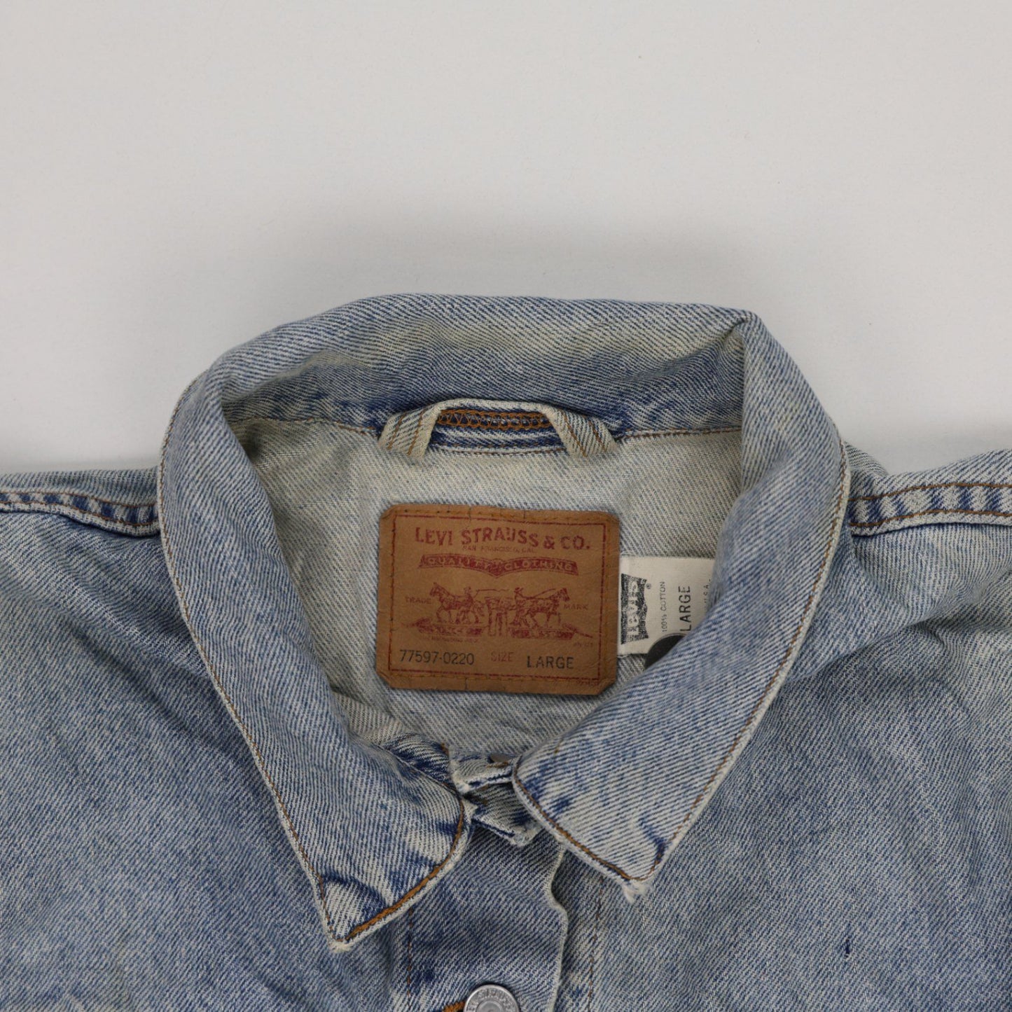 Levi's Vintage Trucker Jacket Blue Large 100% Cotton Men's