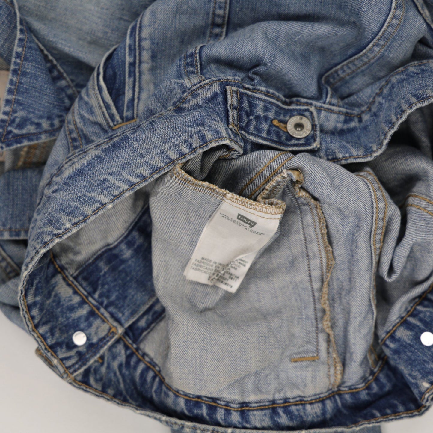 Levi's Light Blue Denim Jacket Men's Large Vintage Cotton Collared