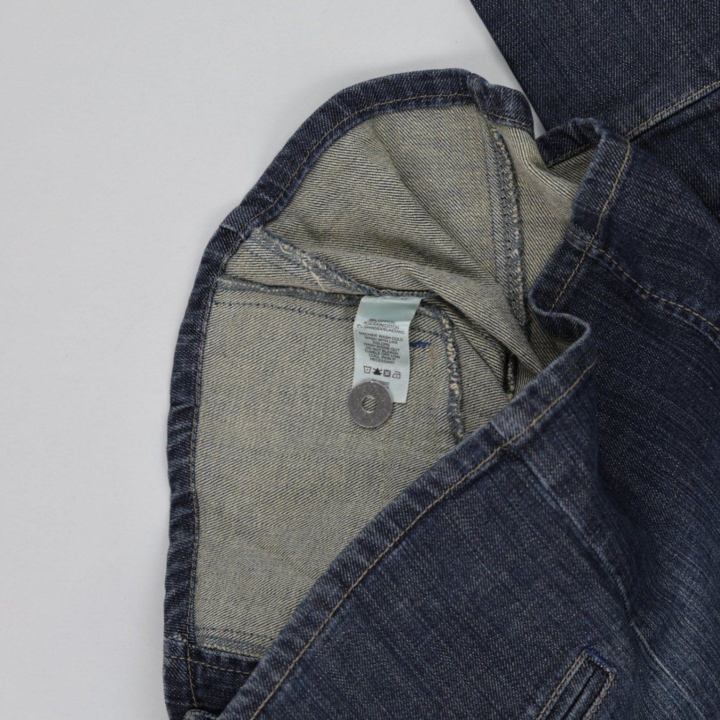 DKNY JEANS Women's Blue Blazer Style Denim Jacket UK 12 Cotton Blend V Neck