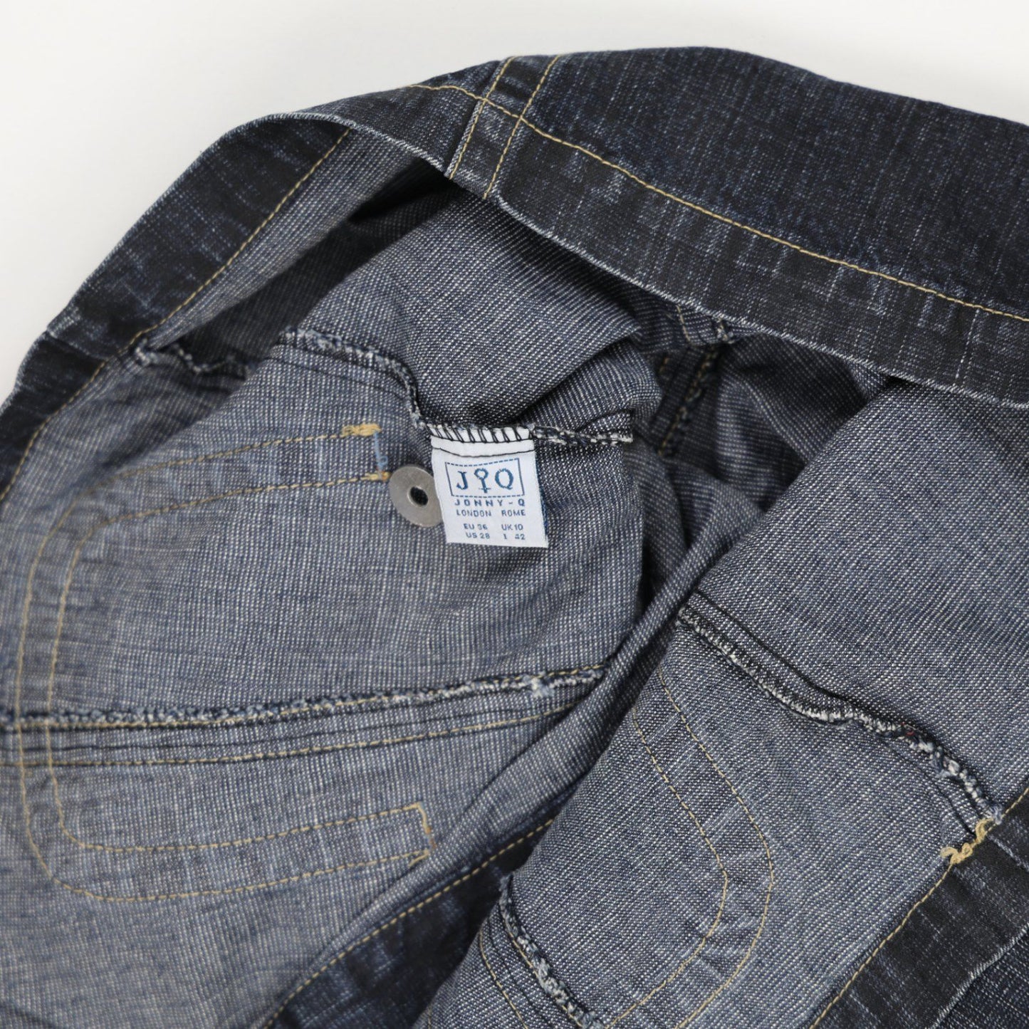 Johnny Q Women's Blue Denim Jacket UK 10 Cotton Denim Collared