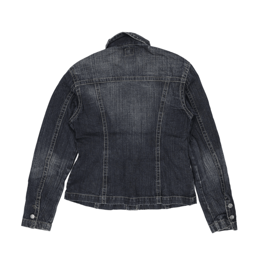 Johnny Q Women's Blue Denim Jacket UK 10 Cotton Denim Collared