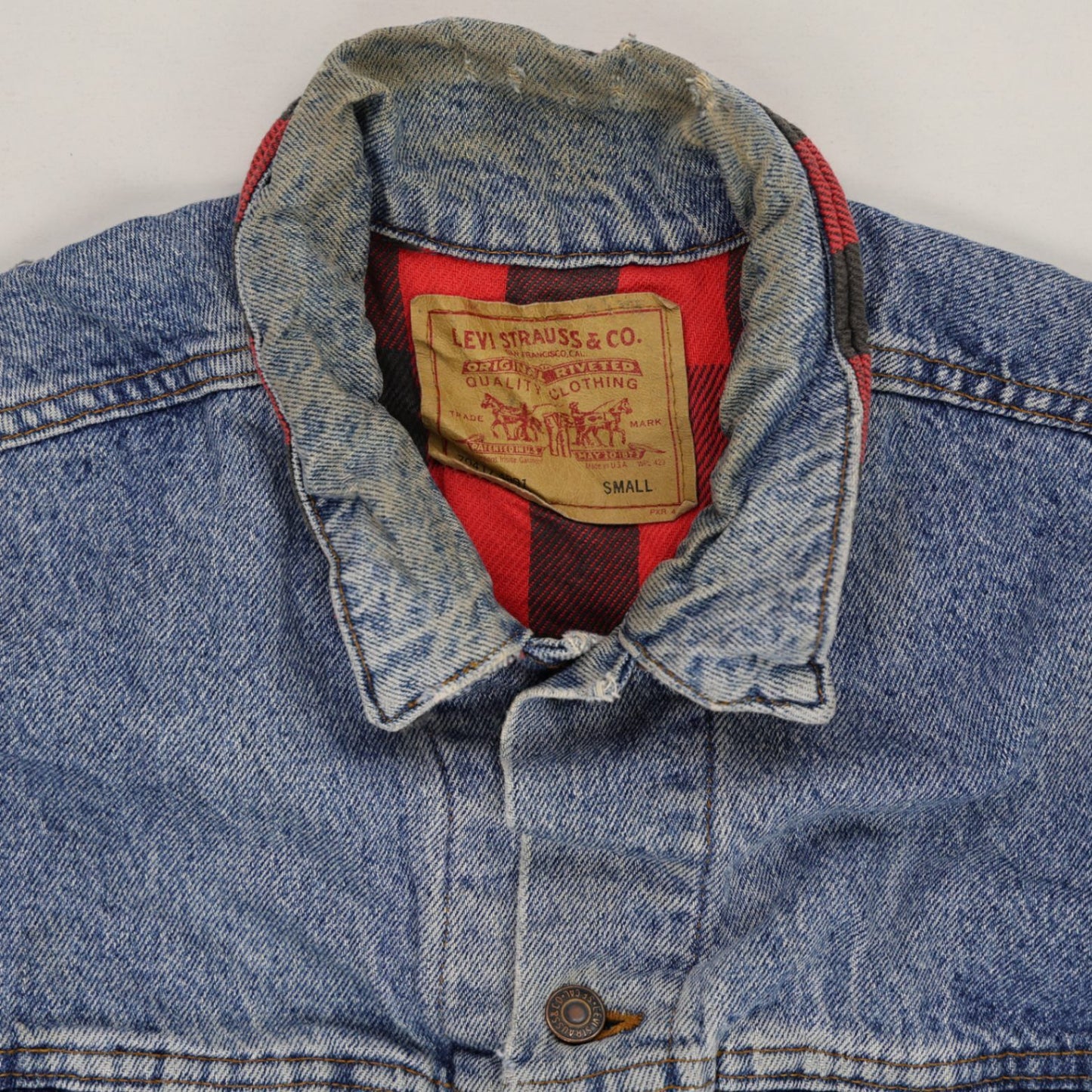 Levi's Vintage Denim Trucker Jacket Blue Small Cotton