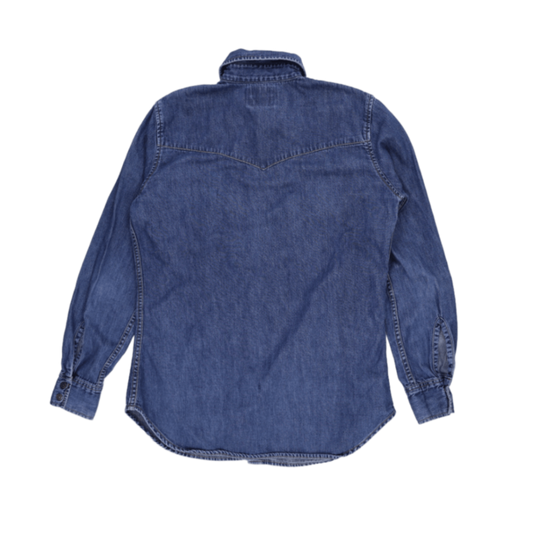 Levi's Vintage Western Denim Shirt Blue Medium Cotton Women's Clothing