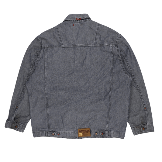 DKNY Mecca Vintage Grey Denim Jacket XXL Cotton Streetwear Collared