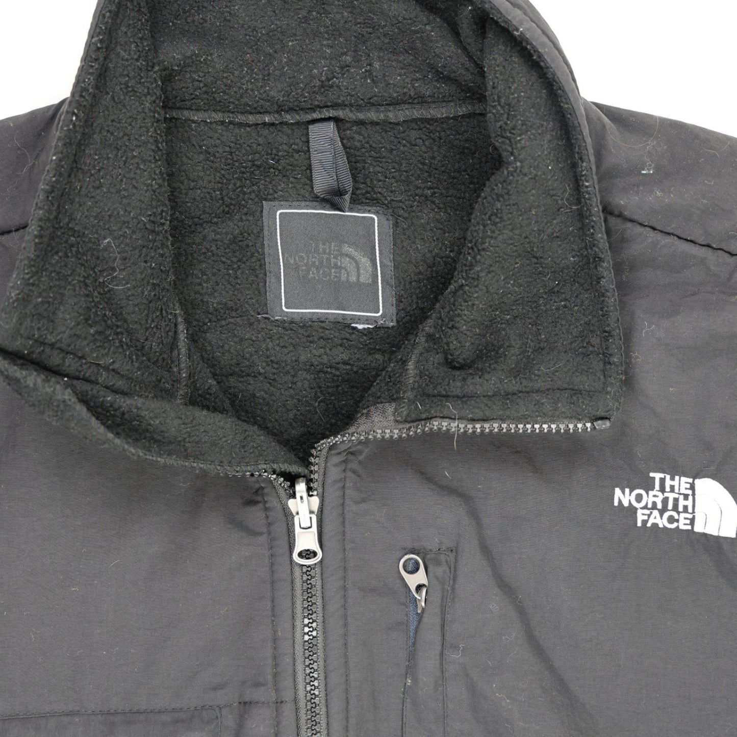 The North Face Black Fleece Full Zip Outdoor Jacket Large Vintage Nylon and Fleece