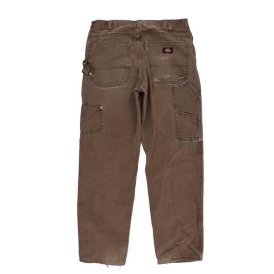 Dickies Vintage Brown Workwear Trousers 32W 29 Inseam 100 Percent Cotton