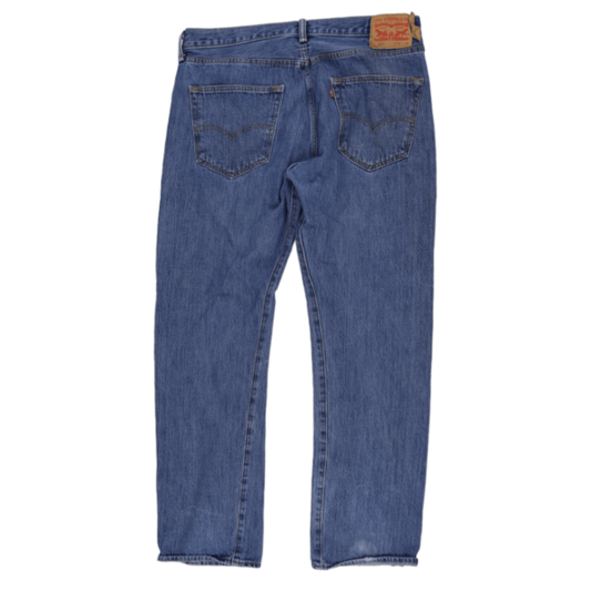 Levi's 501 Blue Denim Jeans W35 L32 Straight Fit Vintage Cotton