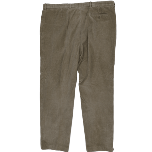 Burberry Men's Beige Corduroy Trousers Size 56 40 Inch Waist 32 Inch Inseam Tailored Fit