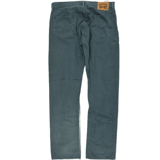 Levi's 514 Straight Fit Jeans Teal Blue W36 L36 Cotton