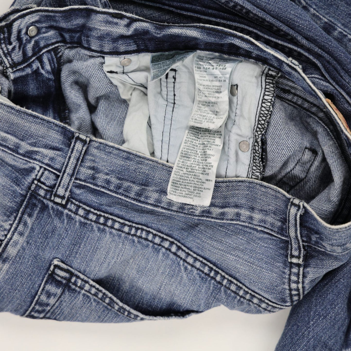Levi's Vintage Straight Leg Denim Jeans Blue W32 L32 Cotton