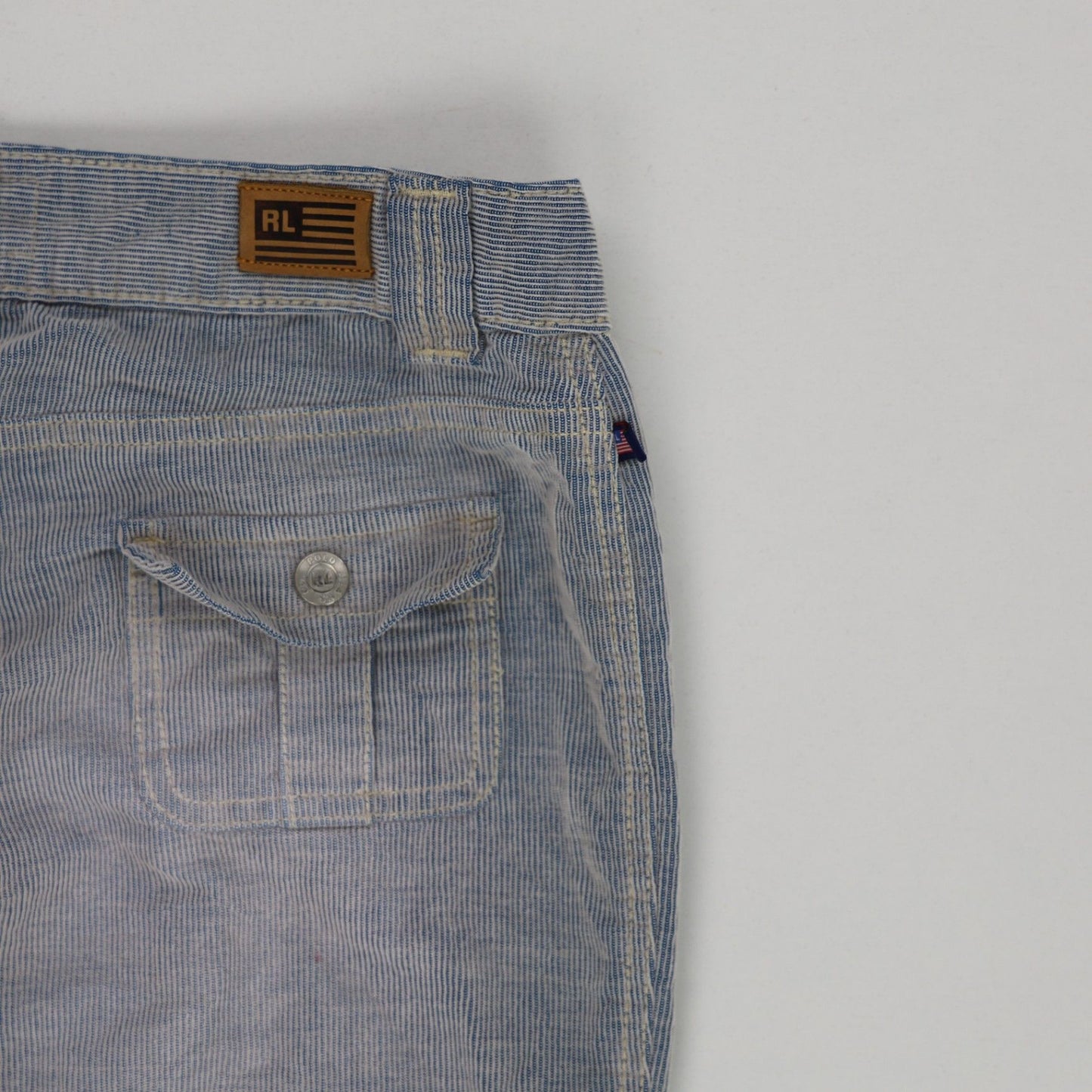 Ralph Lauren Vintage Grey Corduroy Flared Trousers W34 L33