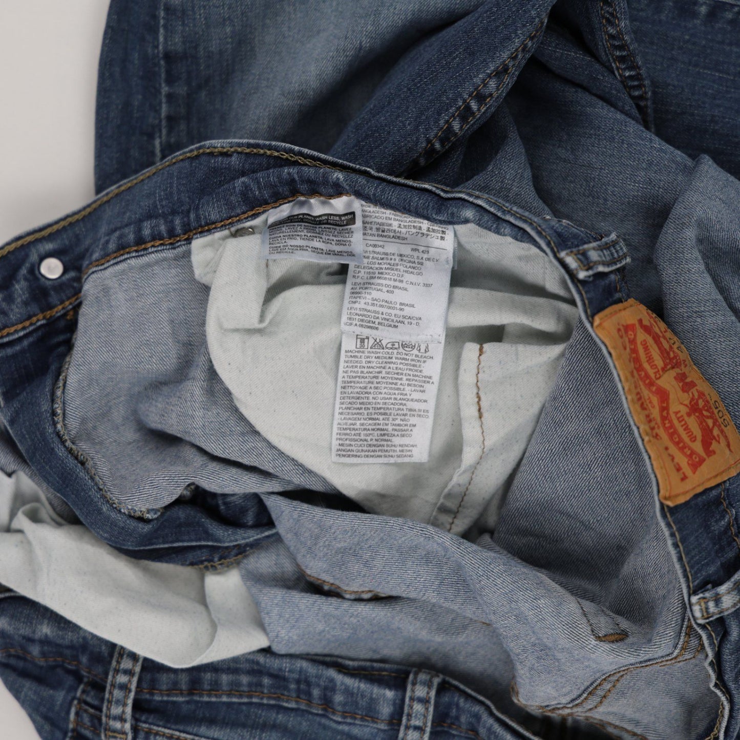 Levi's 505 Regular Fit Blue Denim Jeans W40 L30 Cotton Blend Straight Leg Vintage