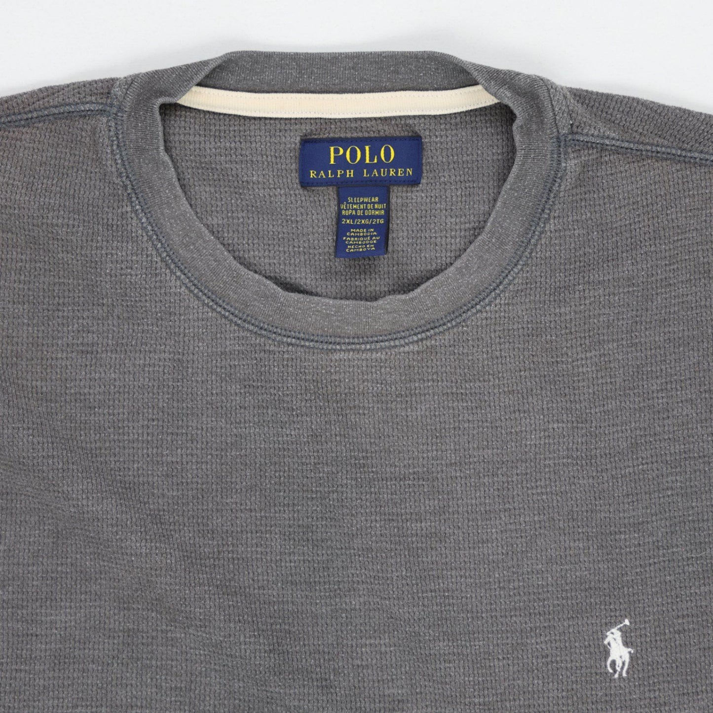 Polo Ralph Lauren Men's Charcoal Grey Crew Neck Sweatshirt XL Cotton Blend