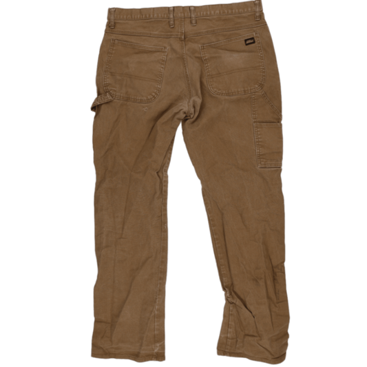 Dickies Brown Workwear Trousers 34W x 32L Cotton Vintage Mens