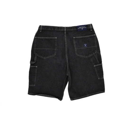 Nautica Jeans Company Vintage Black Denim Shorts Size 42 XL Cotton