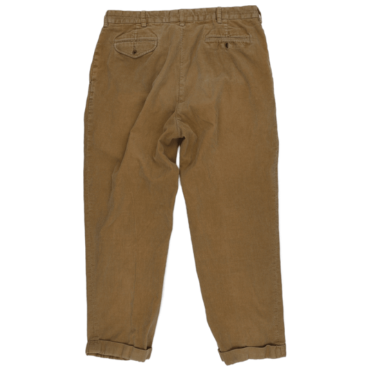 Ralph Lauren Men's Corduroy Trousers Beige 33x34 100% Cotton Vintage