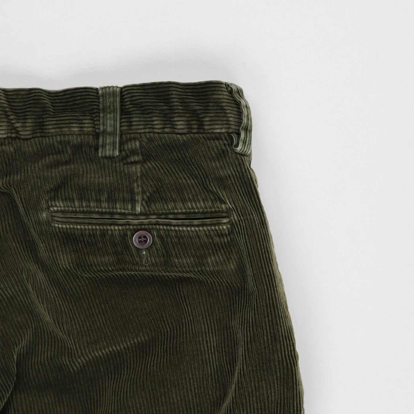 Polo Ralph Lauren Olive Corduroy Trousers 36R 31 Inseam 98 Cotton 2 Elastane