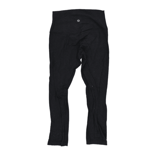 Lululemon Black High Waist Patterned Leggings Size 4 Small Nylon Elastane Blend